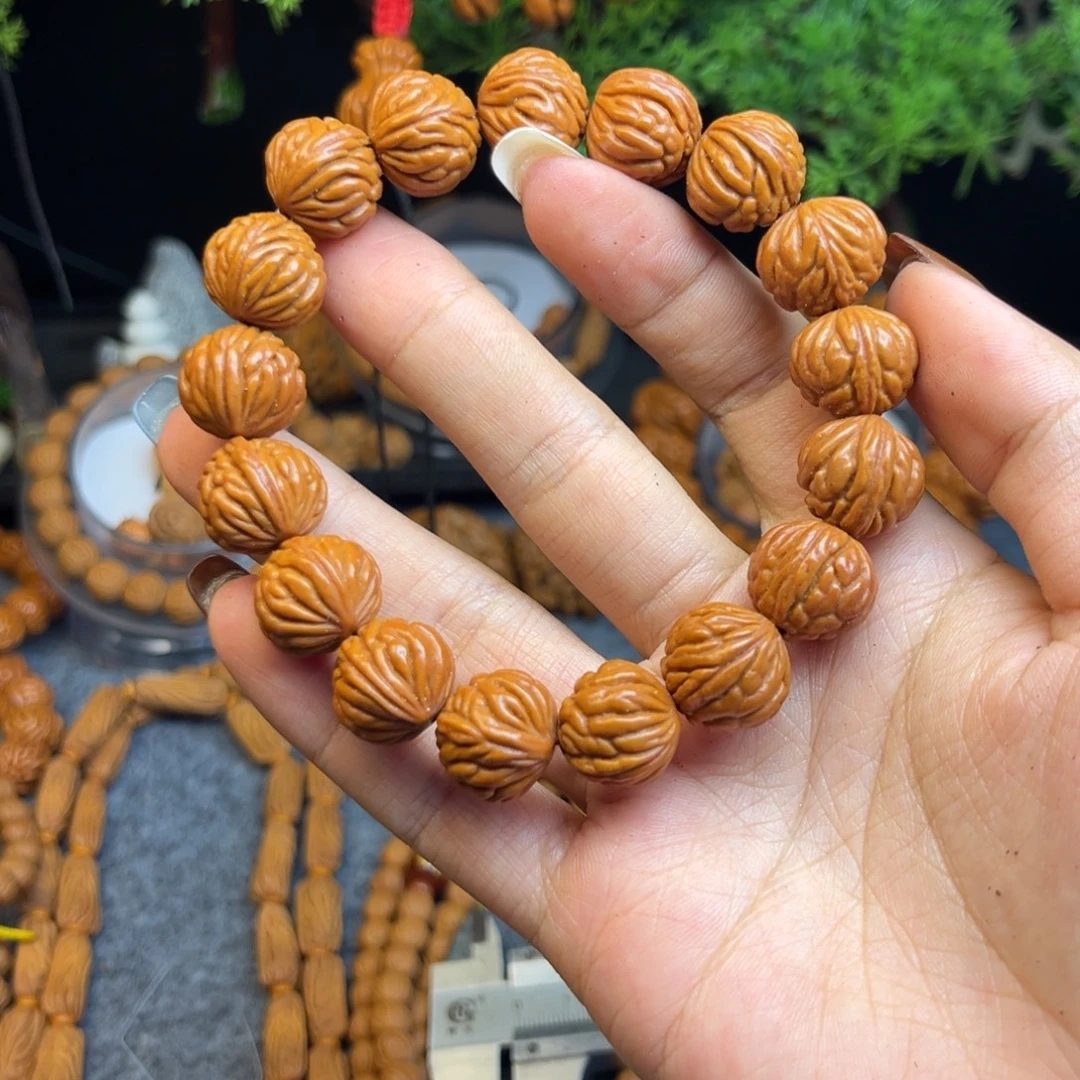 手串桃核桃核单圈金豆