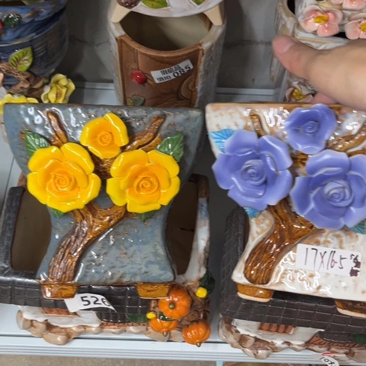 紫砂花盆粗陶材质多肉花盆