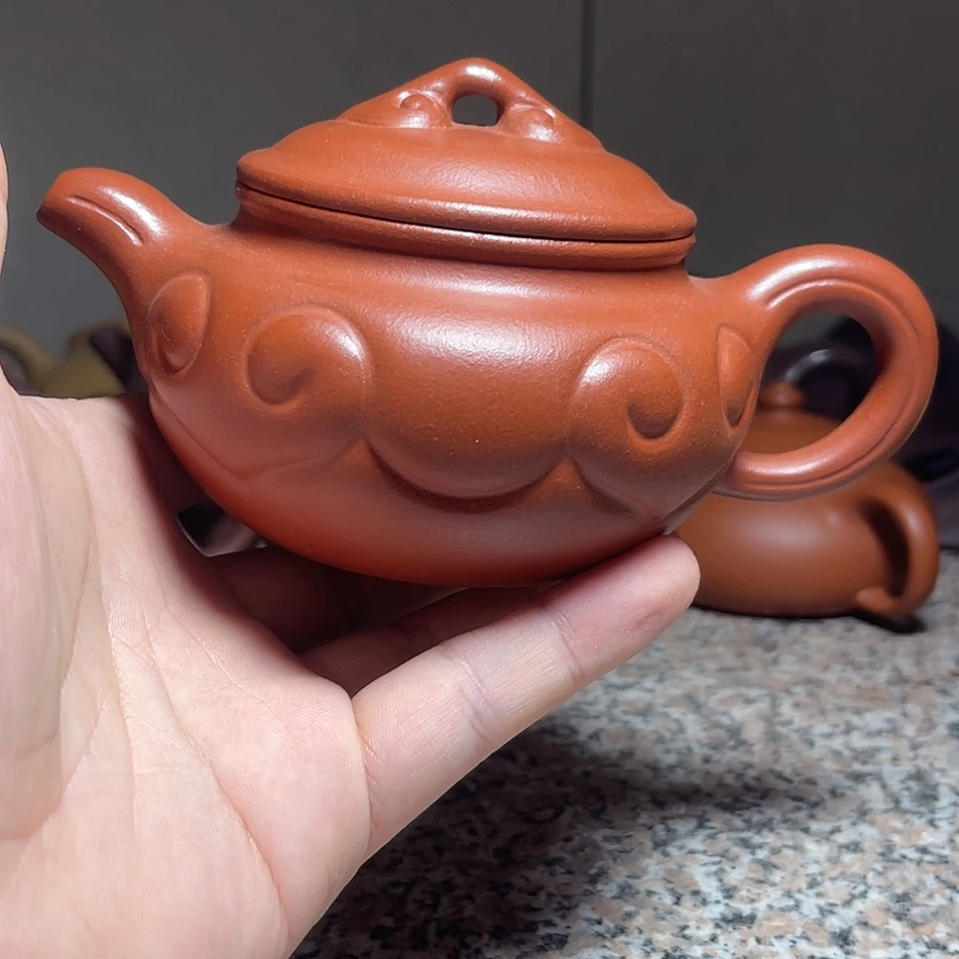 茶壶紫砂完美朱泥如意仿古