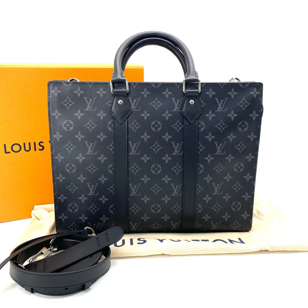 全新未使用 LouisVuitton/路易威登 未使用黑老花sacplat公文包