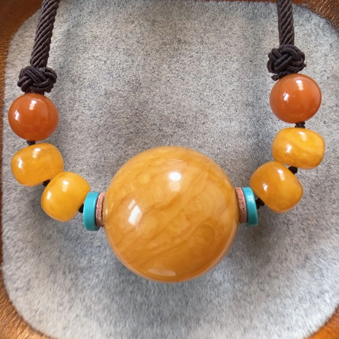 未镶嵌颈饰蜜蜡蜜蜡