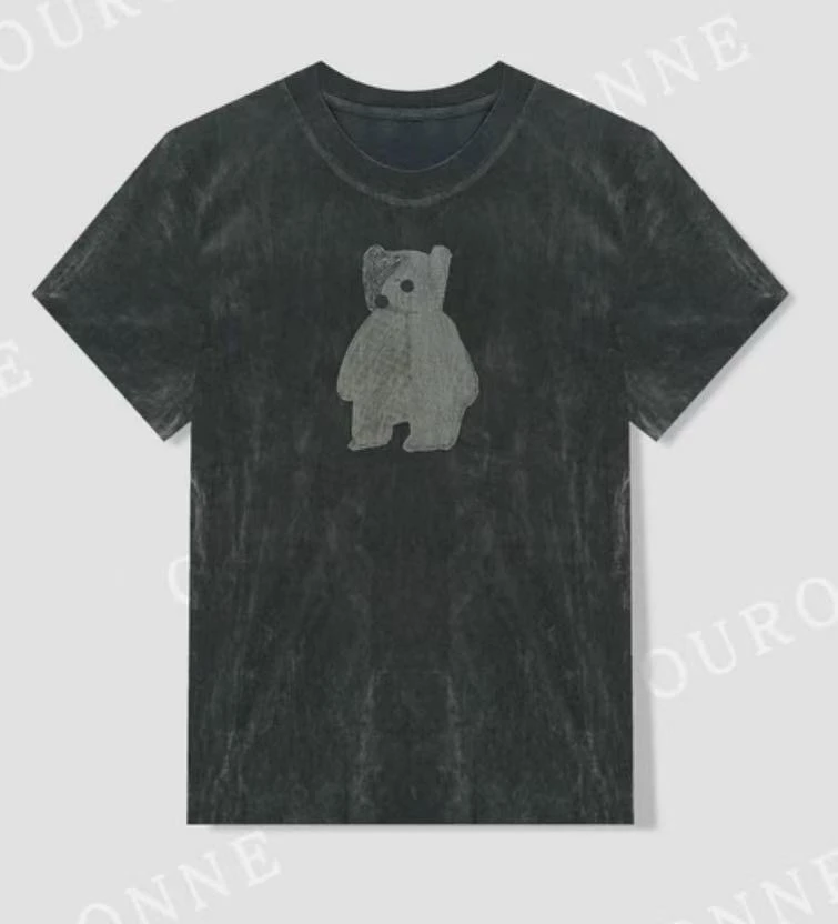 【呆萌小熊】2025春夏新款轻奢百搭小熊减龄短袖T恤女设计师上衣潮