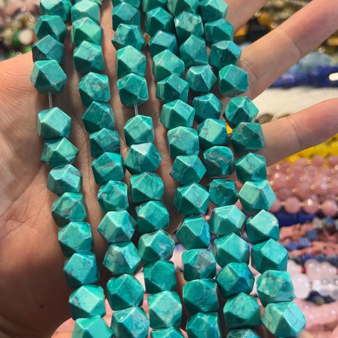 合金玛瑙/玉髓珠宝半成品美国松八棱短条10mm