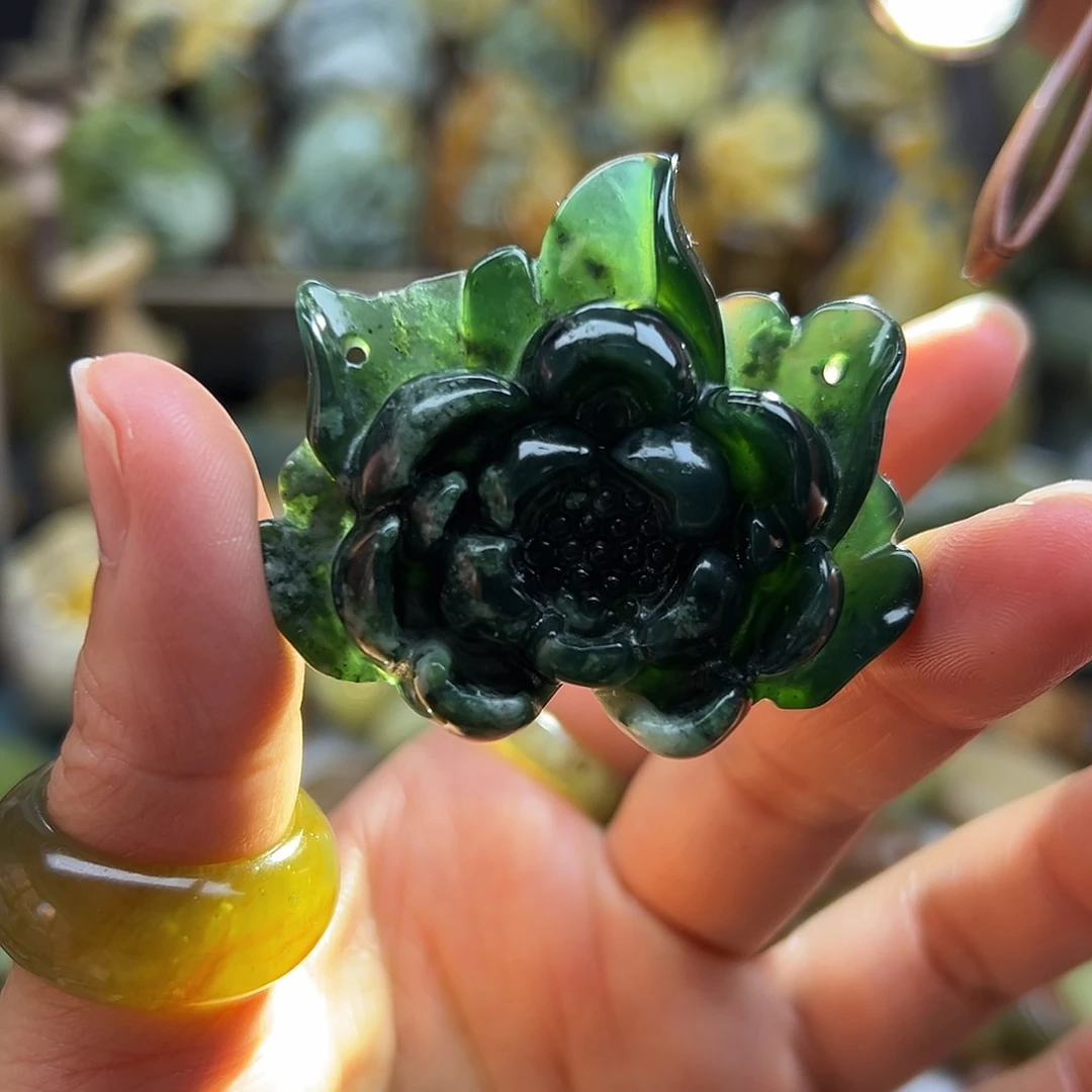 岫玉未镶嵌颈饰岫玉501花