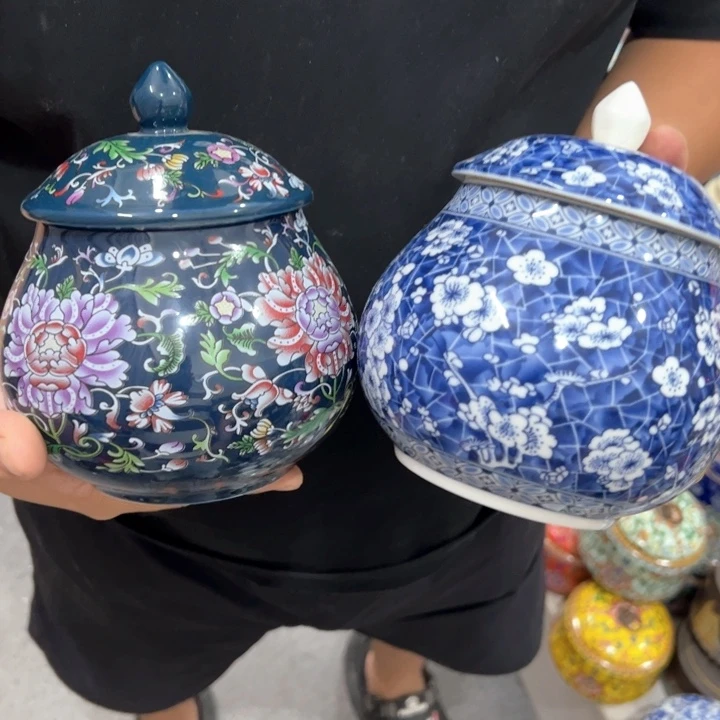 瑕疵福利品陶瓷茶叶罐介意勿拍