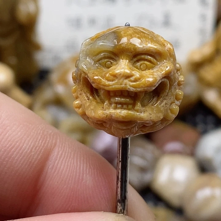 颈饰未镶嵌硅化珊瑚（珊瑚玉）