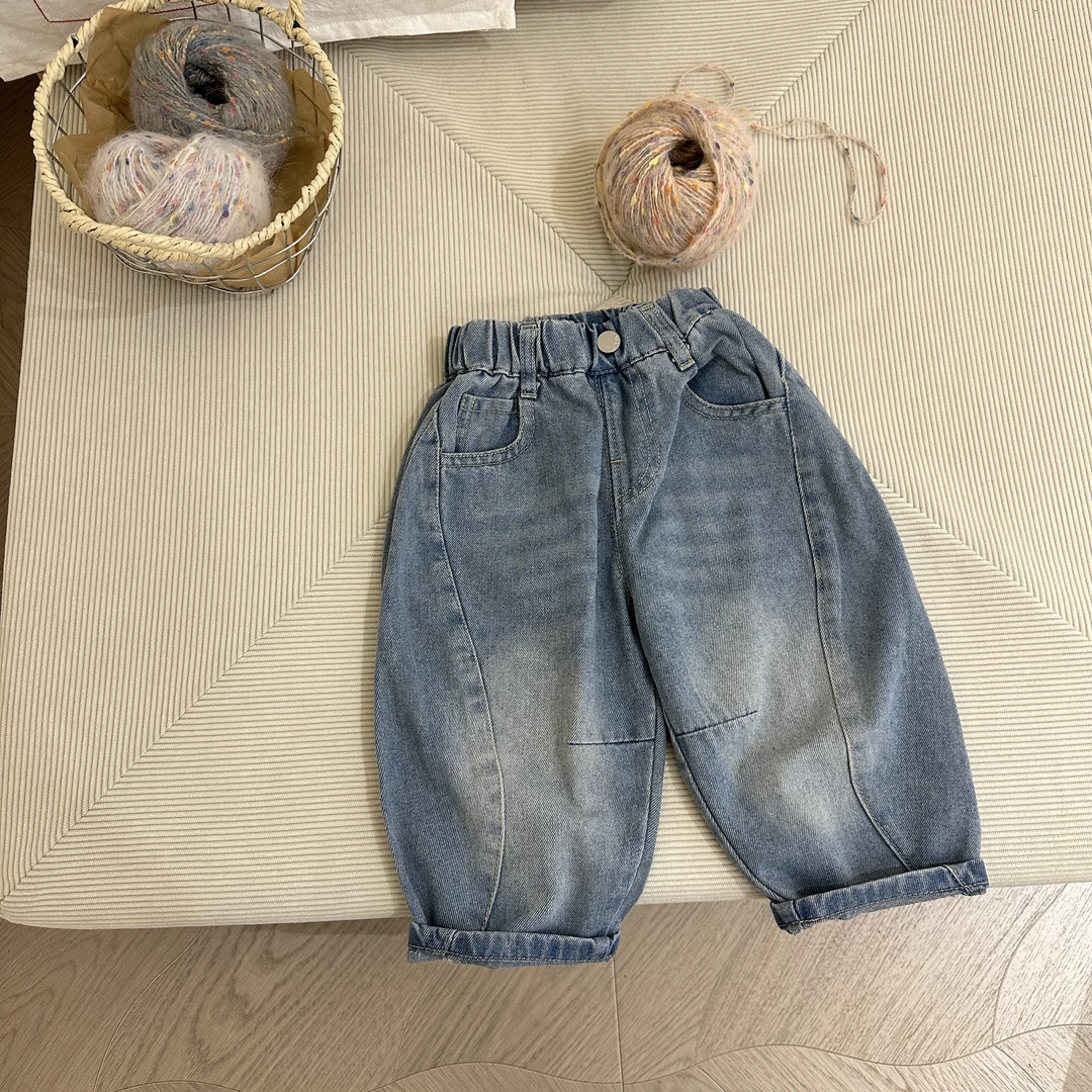 HM064-儿童韩版设计牛仔裤春季新款男童牛仔休闲裤春秋小童百搭