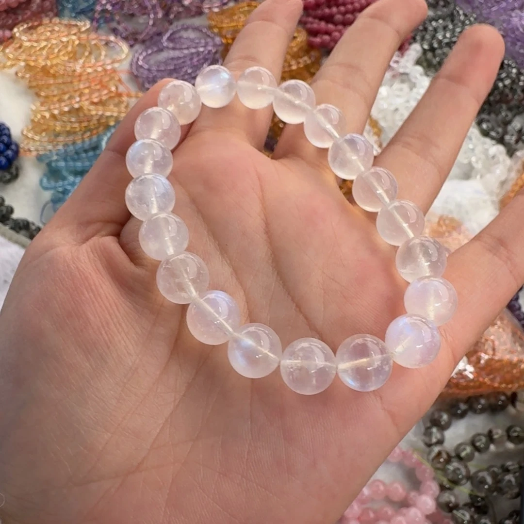 紫晶手链银S925镶嵌W*水晶蓝月光手串