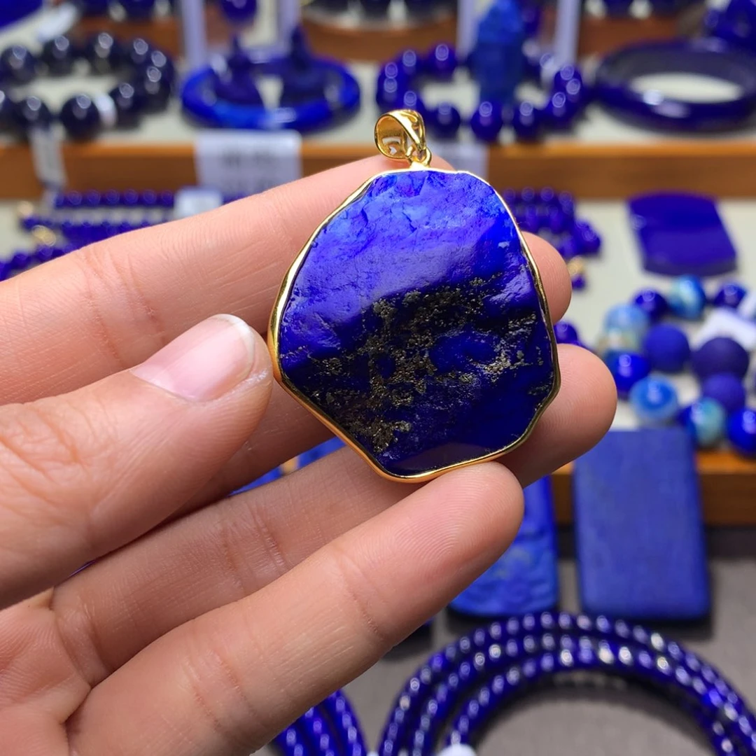 青金石吊坠(不含链)银S925镶嵌