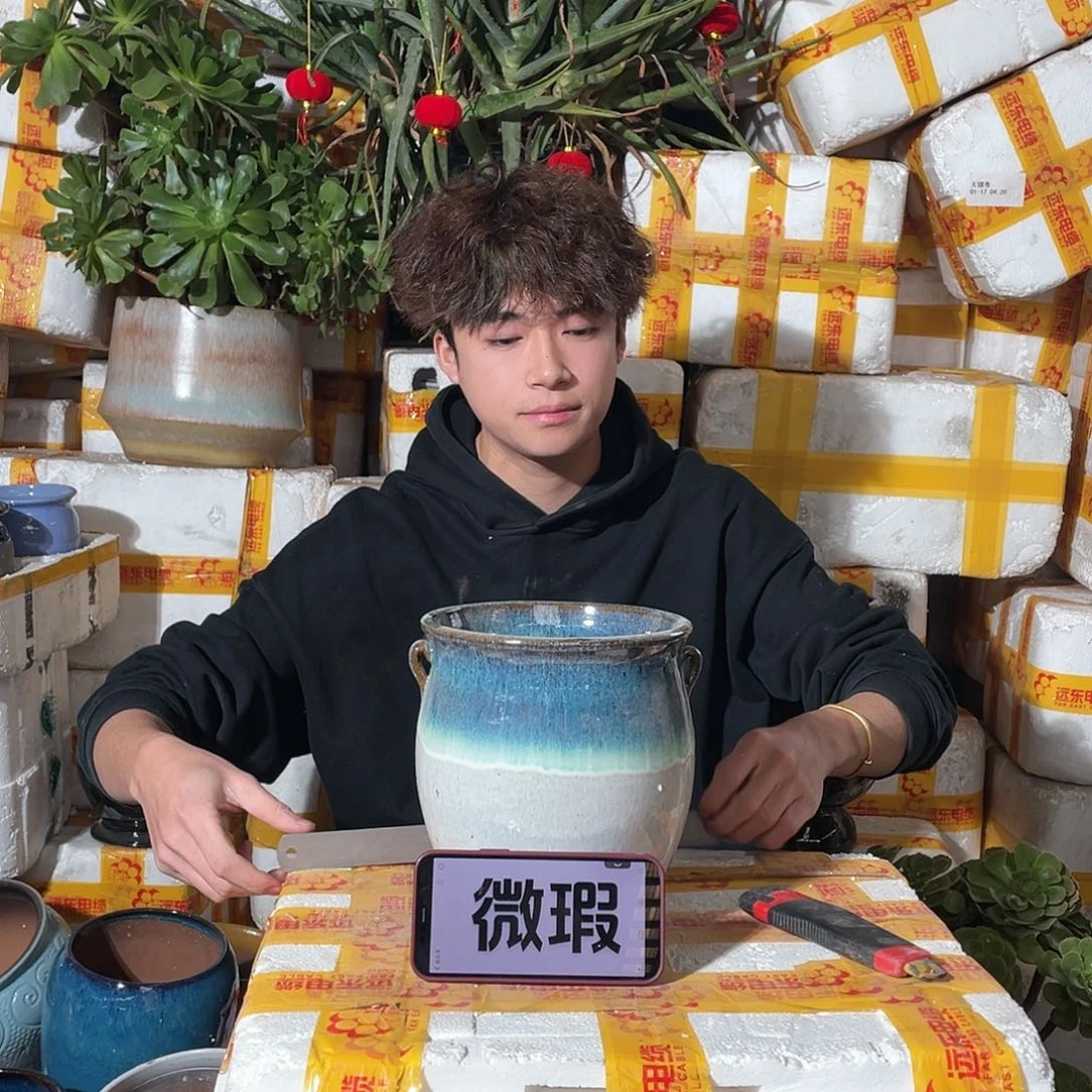 红陶宜兴紫砂花盆