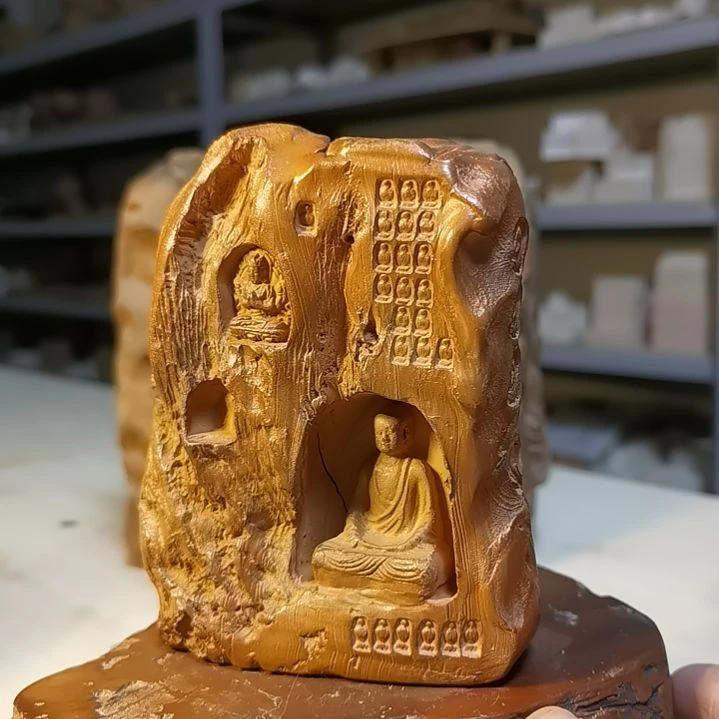 泥塑陶造像摆件手工
