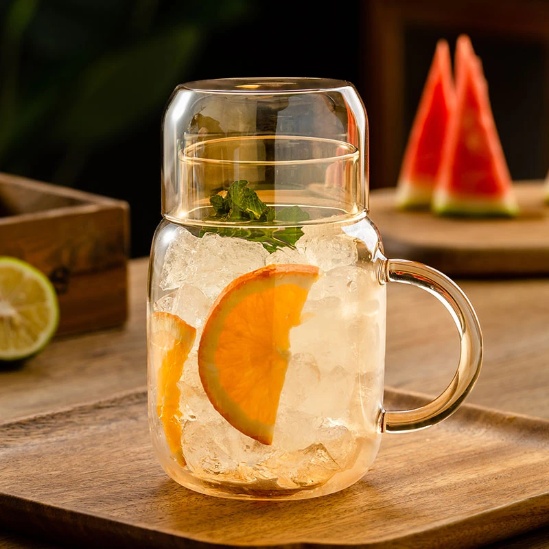 一人饮琥珀色水壶杯高硼硅玻璃壶大容量果茶办公室自用泡茶壶