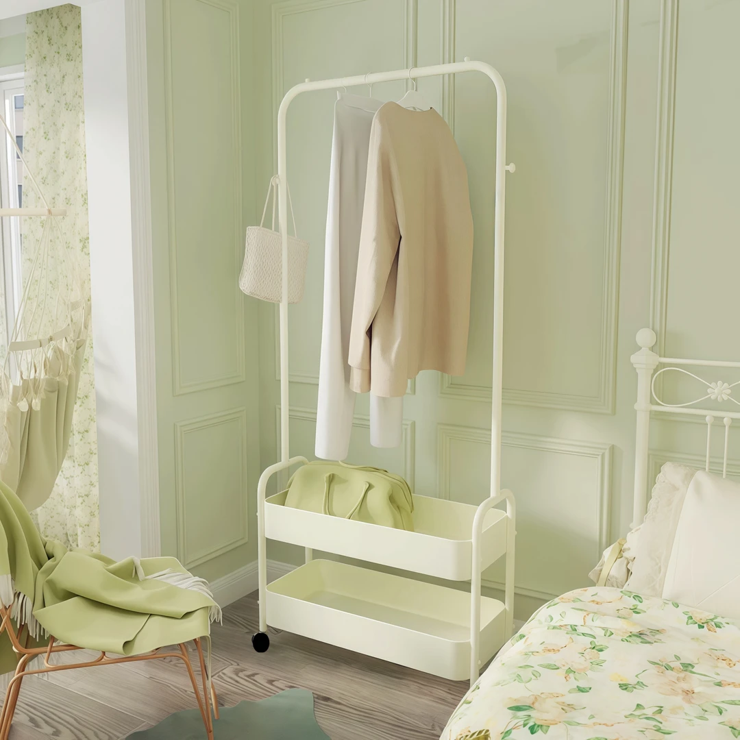 衣帽架落地式简约大容量多层简约学生宿舍家用卧室晾衣架置物架子