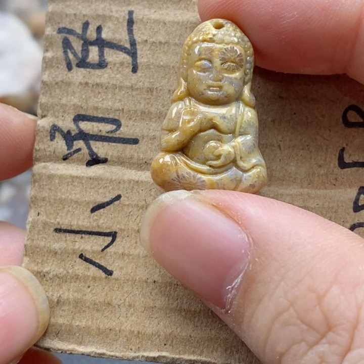 硅化珊瑚（珊瑚玉）颈饰未镶嵌胖*