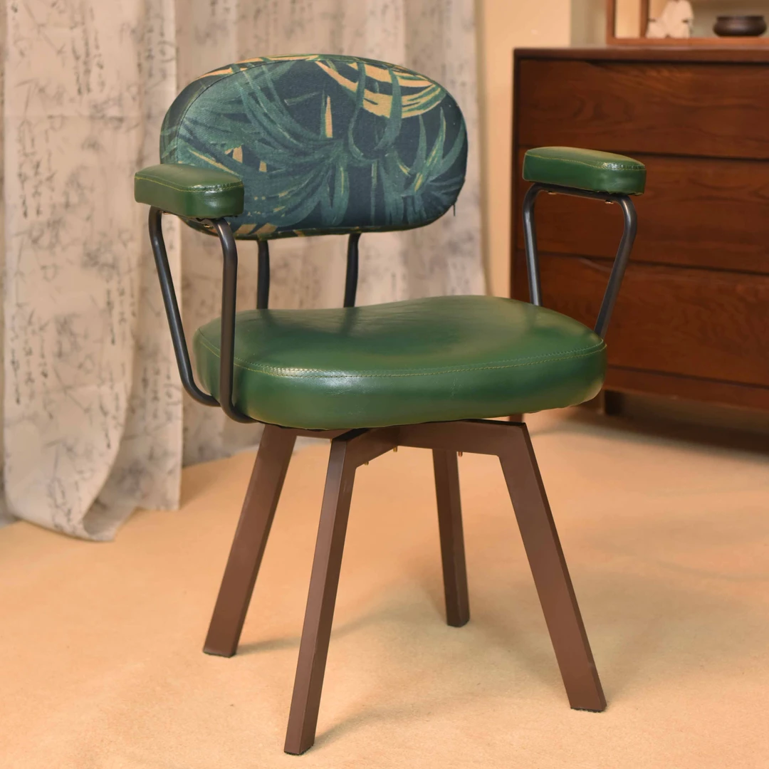 散尾葵靠背电脑椅可旋转舒适客厅书房单人休闲椅卧室化妆椅餐椅