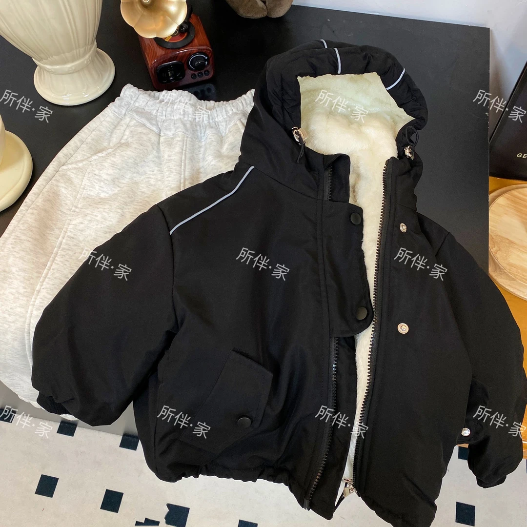 2225时尚潮流百搭洋气流行秋冬男女童毛毛内里棉服