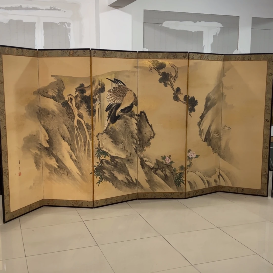 绘画屏风框画茶空间设计
