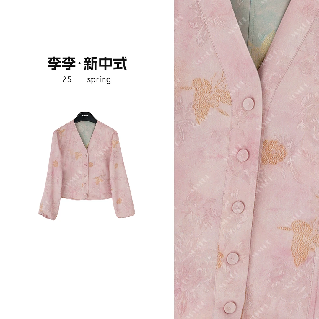 【金丝蝴蝶】新中式国风双面穿减龄显瘦洋气上衣女MCGSY0323