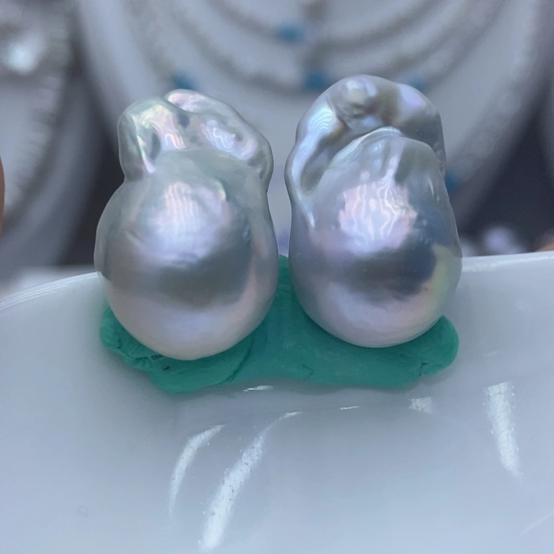 耳饰淡水珍珠银S925镶嵌
