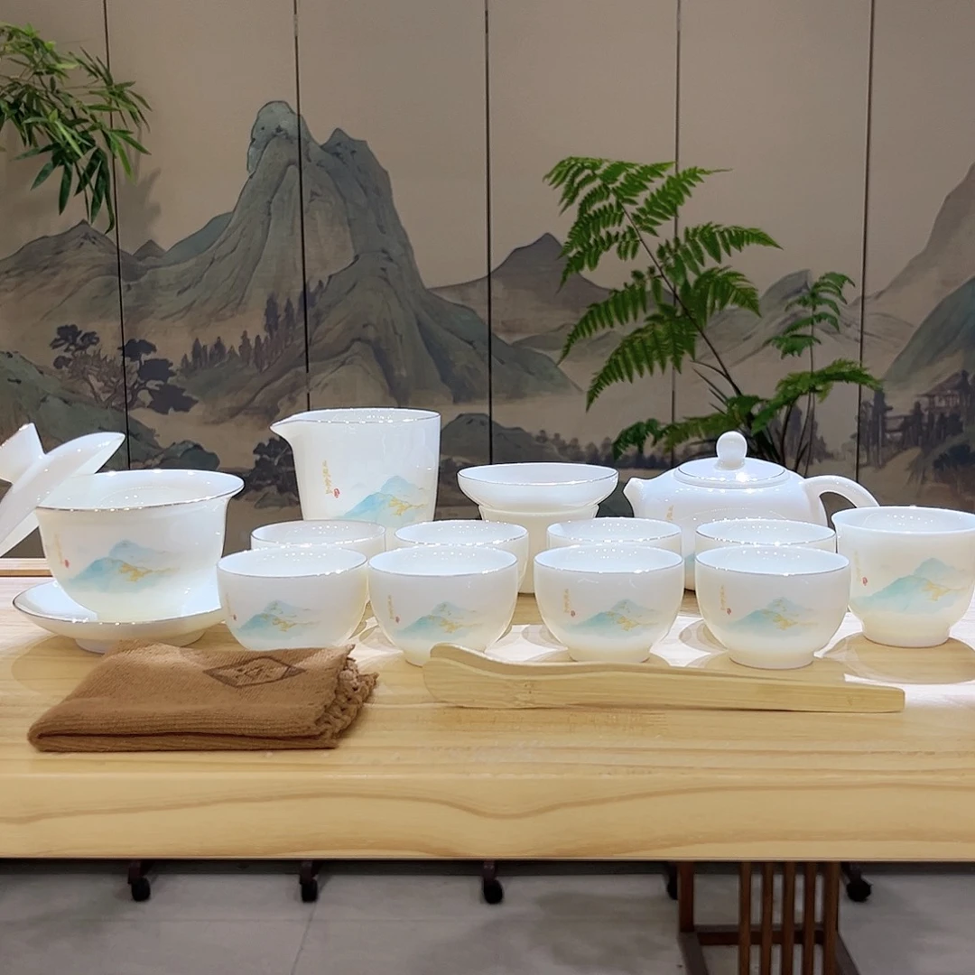 【都彩】日照金山羊脂玉瓷16头
