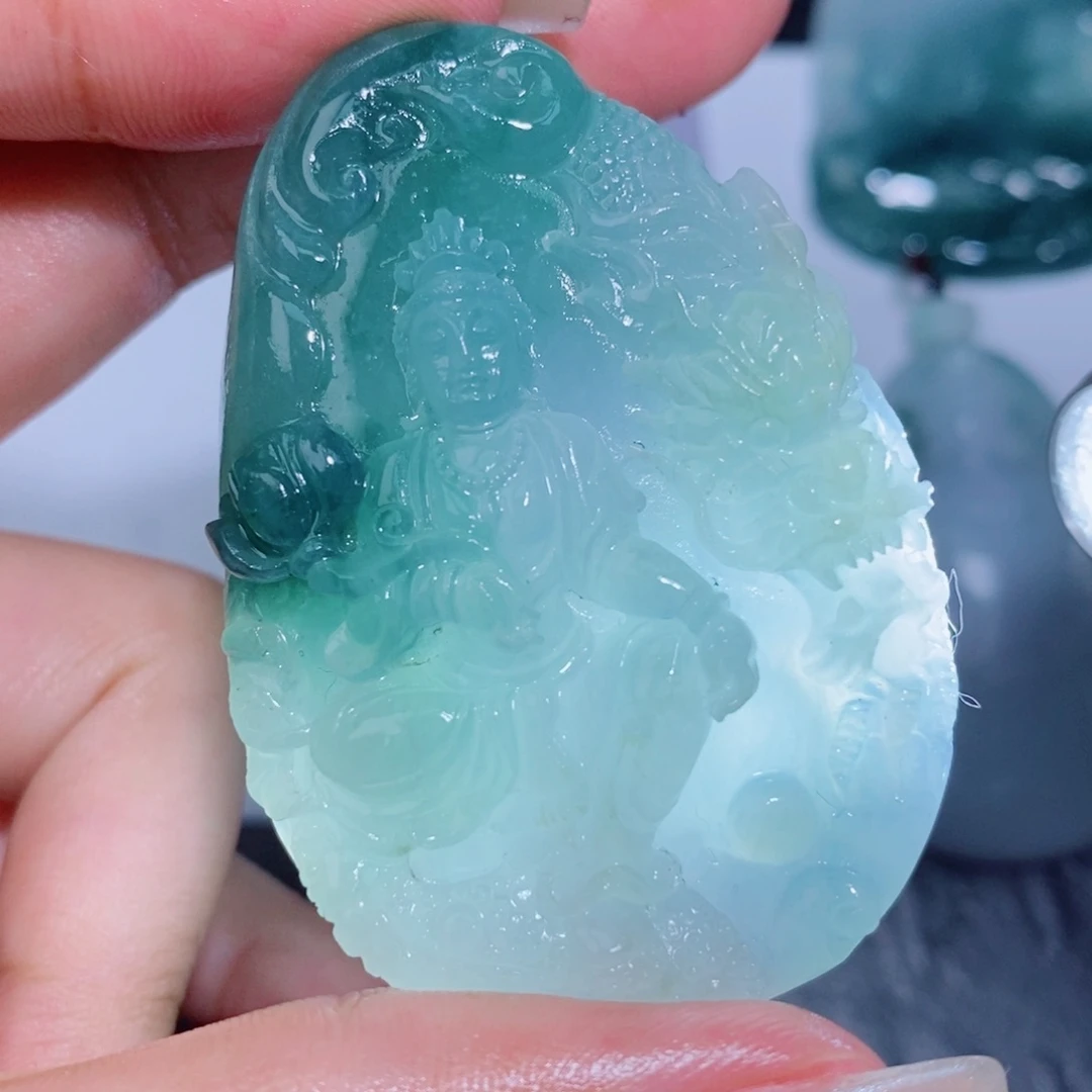 定制翡翠未镶嵌定制毛货翡翠挂件