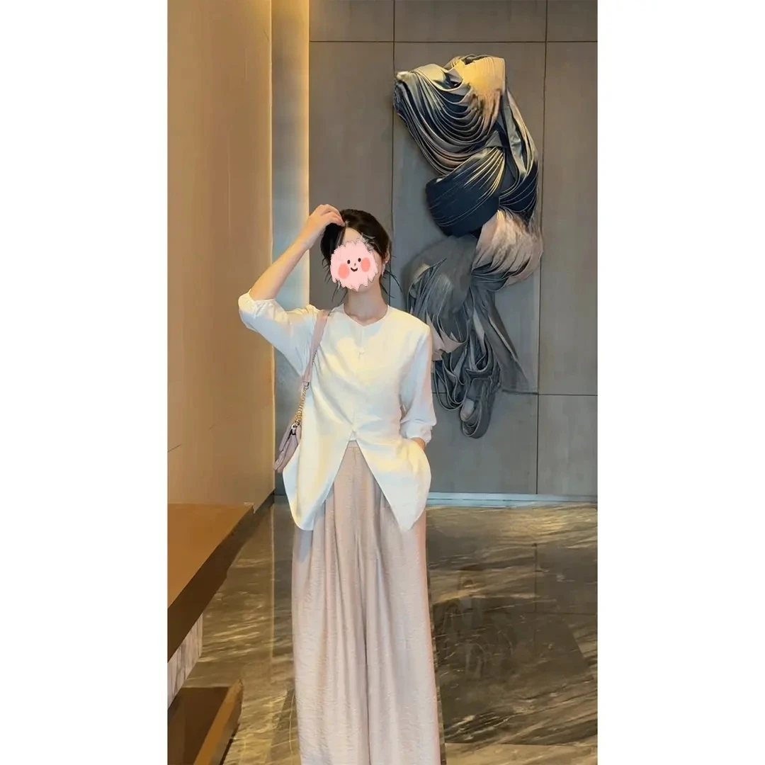 网红洋气甜美可爱风格炸街女装千金清冷感贵系休闲上衣裤子套装