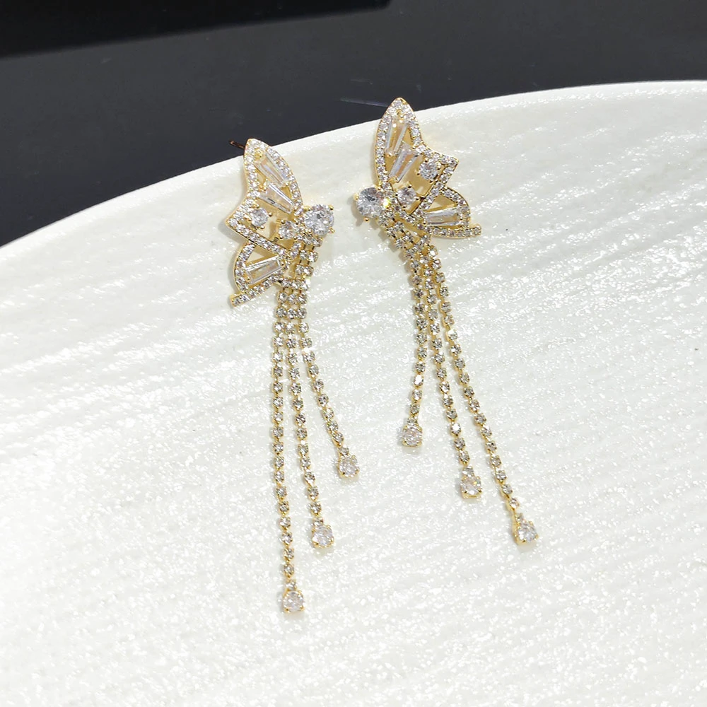 铜合金耳饰 百搭耳环长款精致气质PT0448