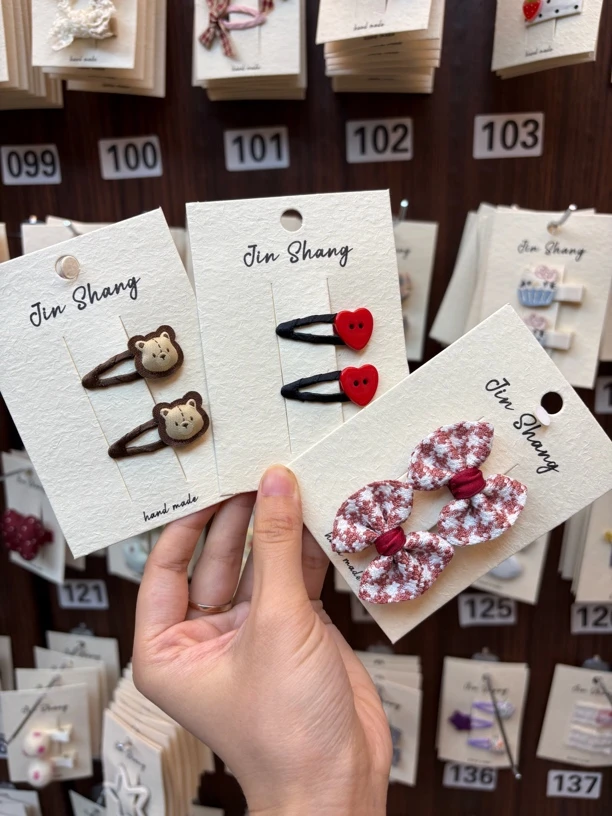 儿童发夹全包压夹拇指圈