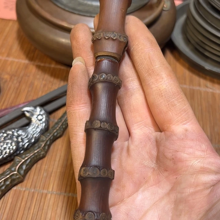 孙***器竹中古工艺品摆件
