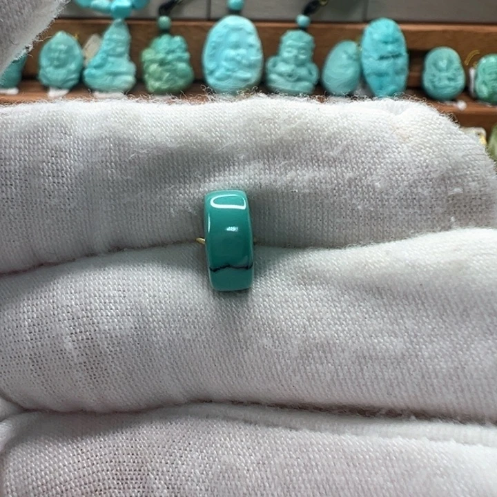 绿松石未镶嵌直切珠10mm