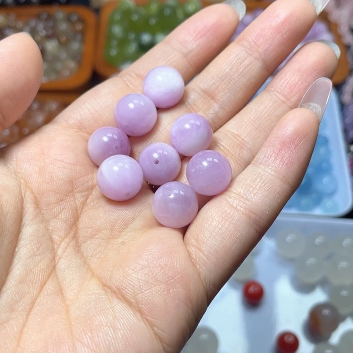 水晶未镶嵌手链紫里辉单颗