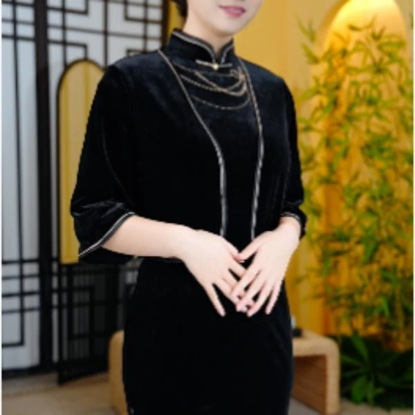 【玄雅】NZ新中式国风改良旗袍收腰显瘦连衣裙nz