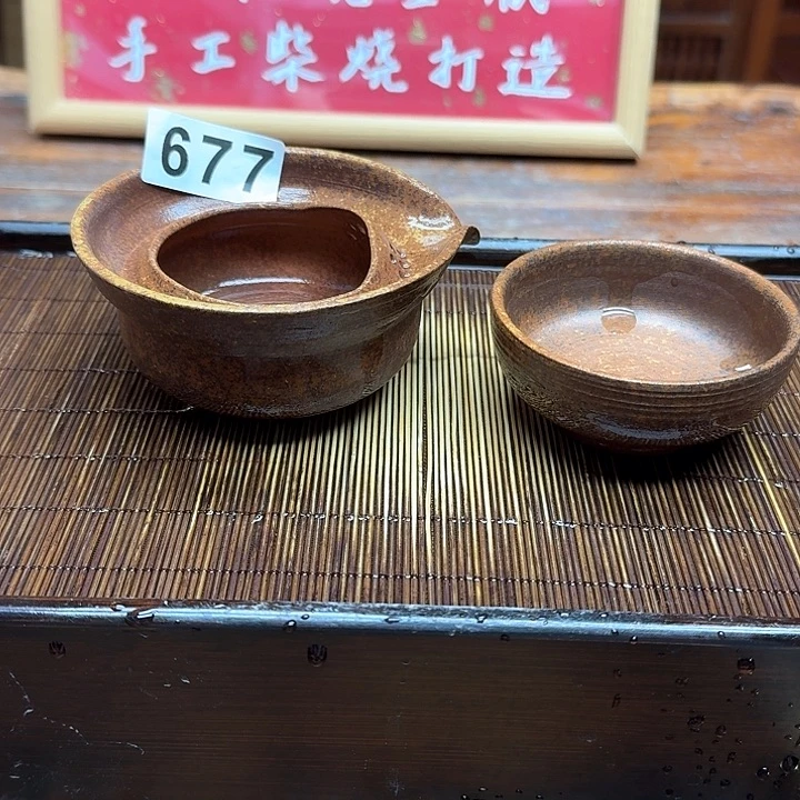 纯手工制作粗陶茶具