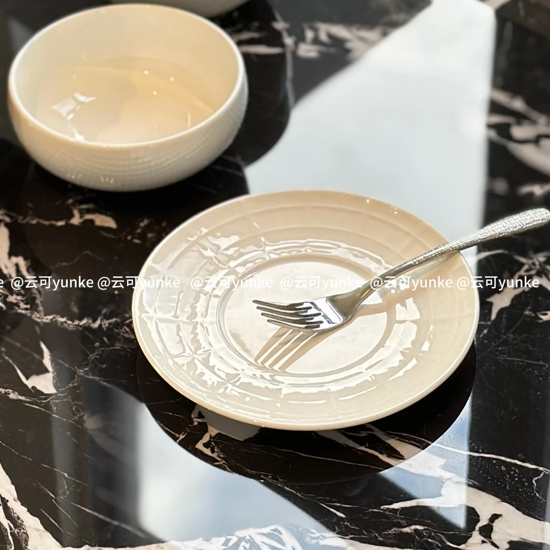 陶瓷釉下彩6.2英寸捕梦炖盅碟点心碟蛋糕碟