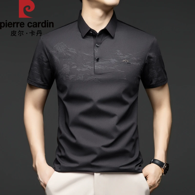 【桑蚕丝+冰氧丝】皮尔卡丹夏季凉爽polo衫男透气翻领亲肤柔软半袖