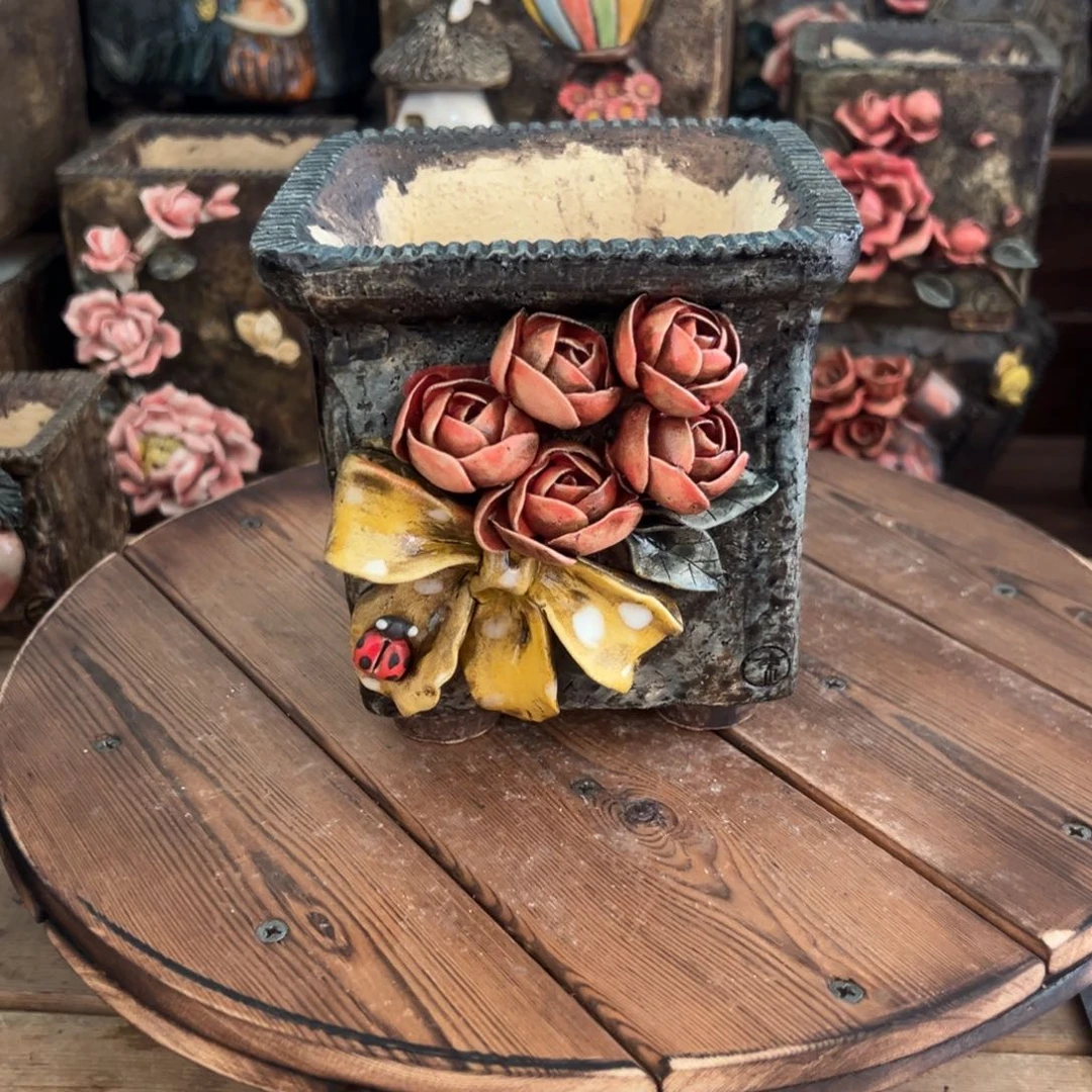 红陶牛*青藤多肉花盆