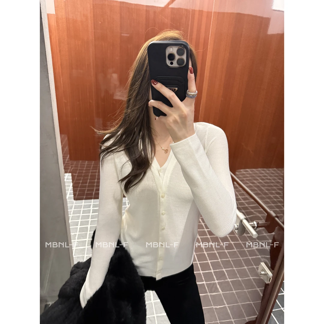 MBNL-F "笔记开衫" 绵羊毛定织极简松弛垂感开衫 秦磊XM-XSY6633