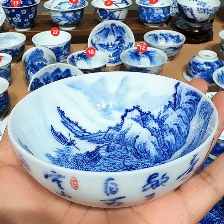 F*2景德镇纯手工手绘普洱杯