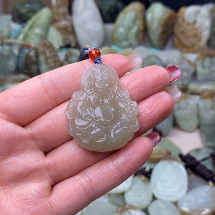 和田玉挂件未镶嵌初**雪