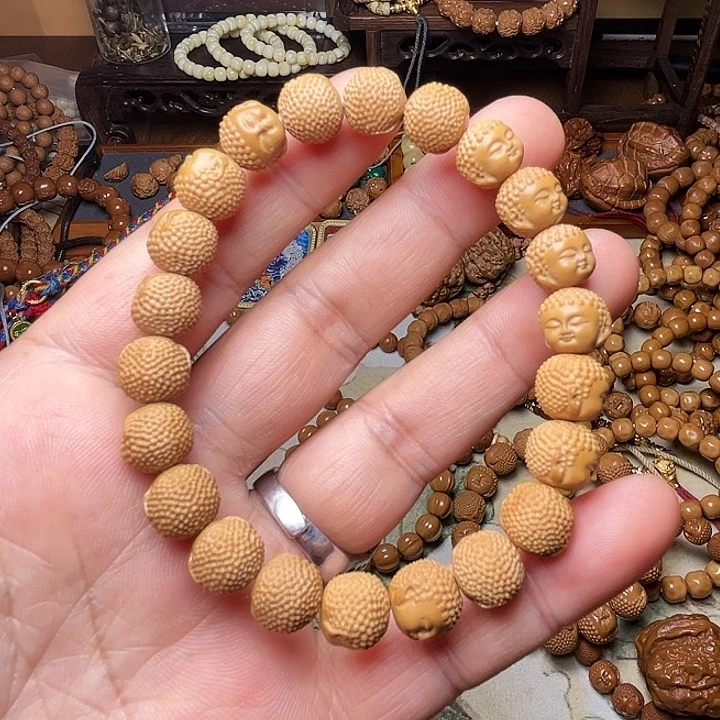猴头核桃手串猴头雕刻精工小宝宝佛手串单圈一条