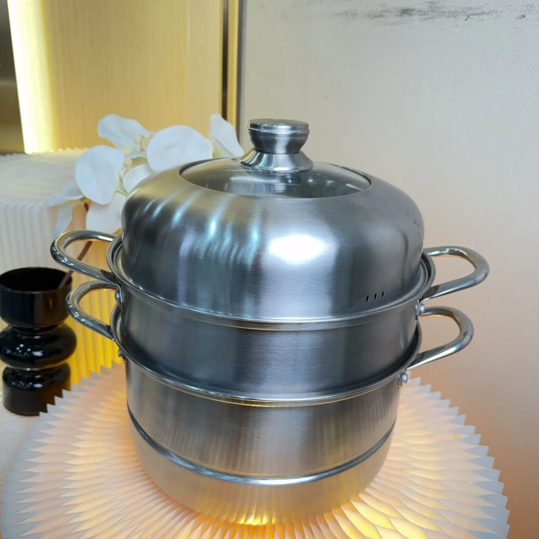 三层大蒸锅不锈钢带盖子
