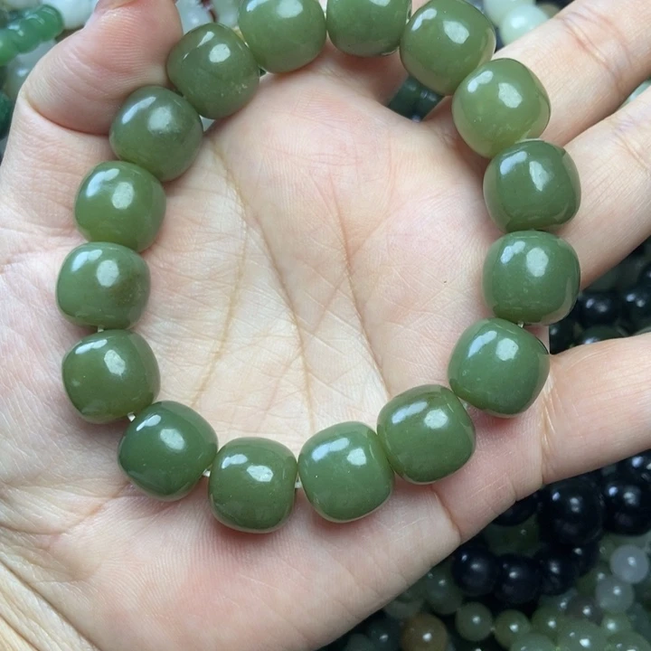 和田玉未镶嵌手链卡14