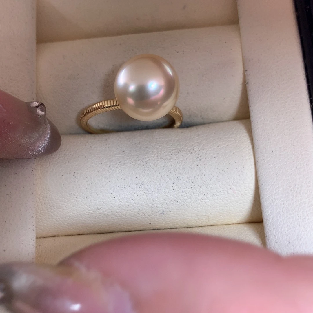海水珍珠戒指银S925镶嵌