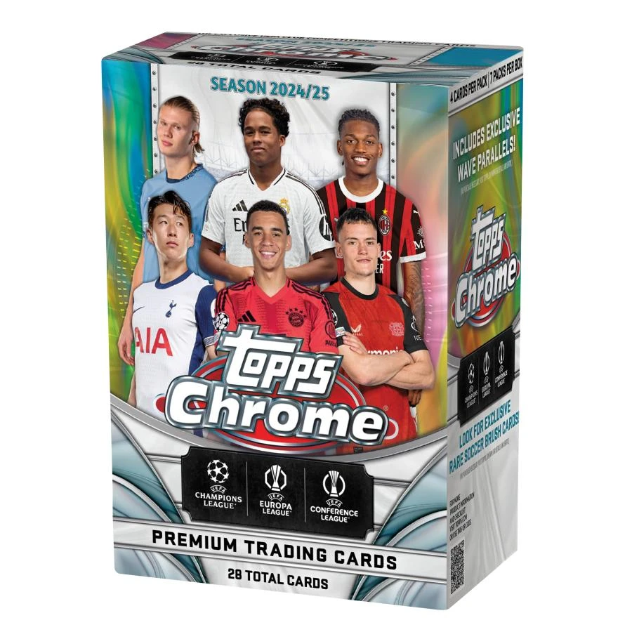 【Fi常潮玩】2024-25 Topps Chrome欧战足球球星卡手雷盒【默认代拆】