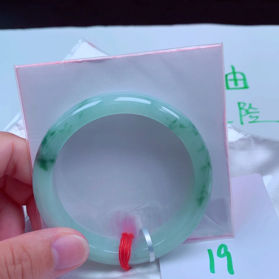未镶嵌手镯翡翠缅甸天然A货翡翠手镯55.2