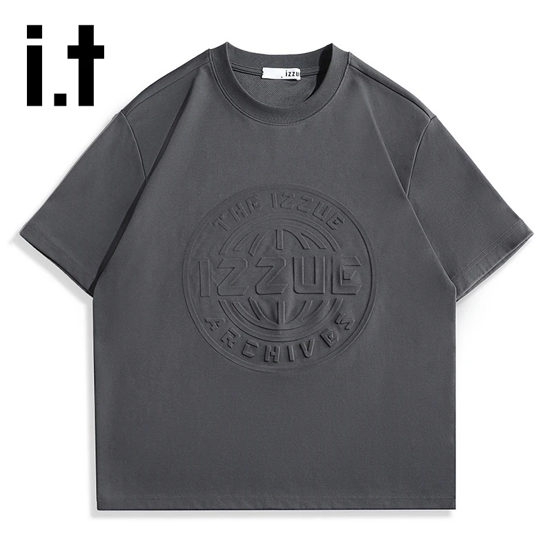 i.t izzue夏季新款美式潮流短袖T恤男女同款宽松休闲百搭圆领半袖