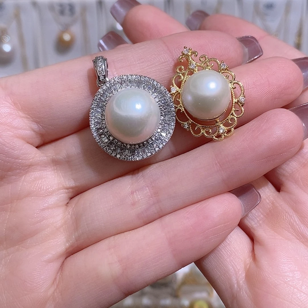 淡水珍珠颈饰未镶嵌w吊坠2个