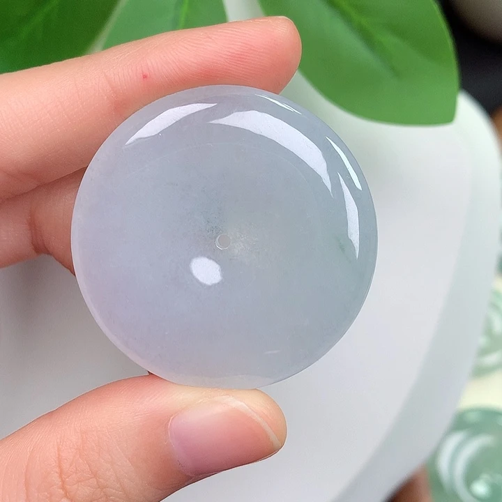 翡翠未镶嵌颈饰平安扣 36.8-5.4mm