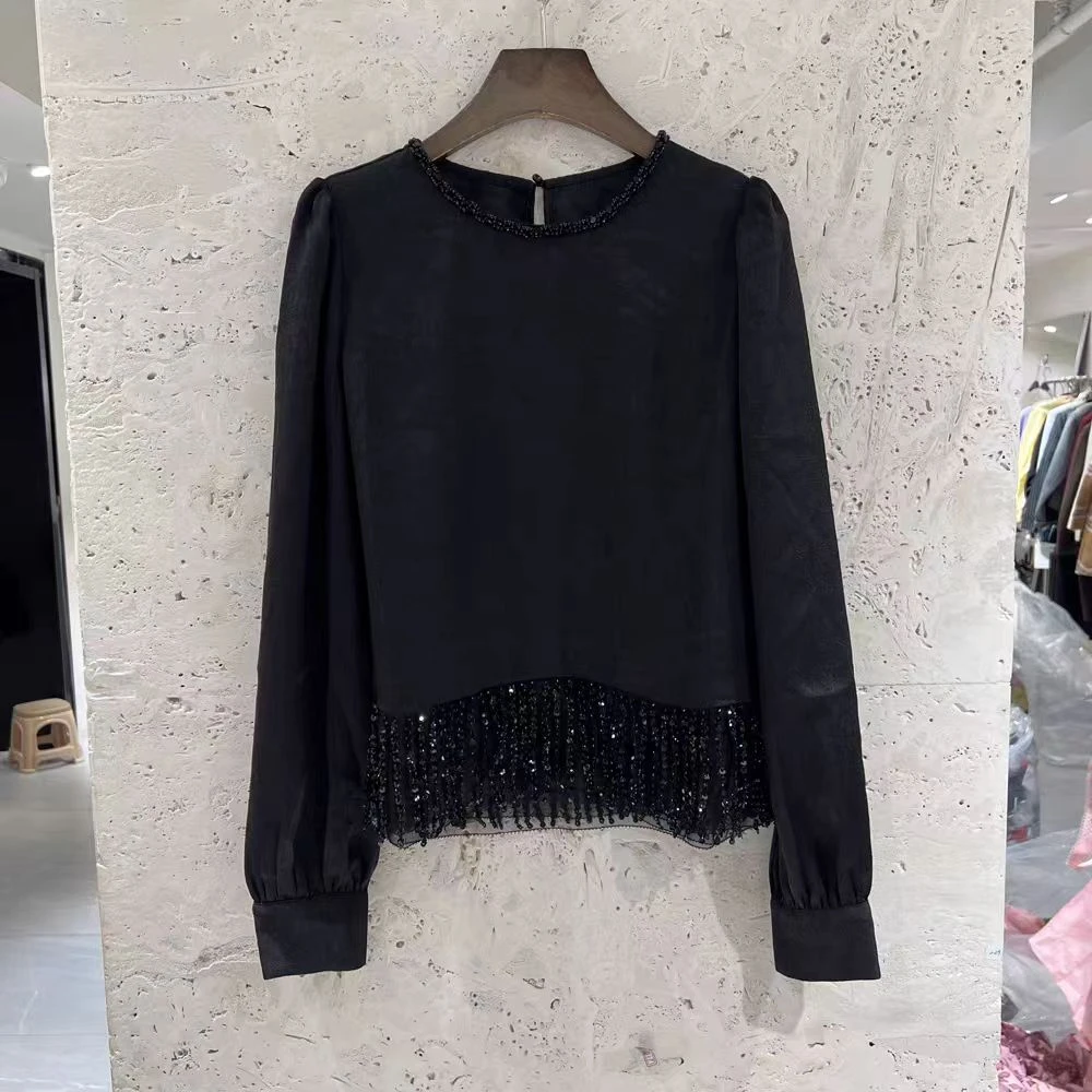 欧洲站2025春季新款宽松时尚休闲气质百搭衬衫1002