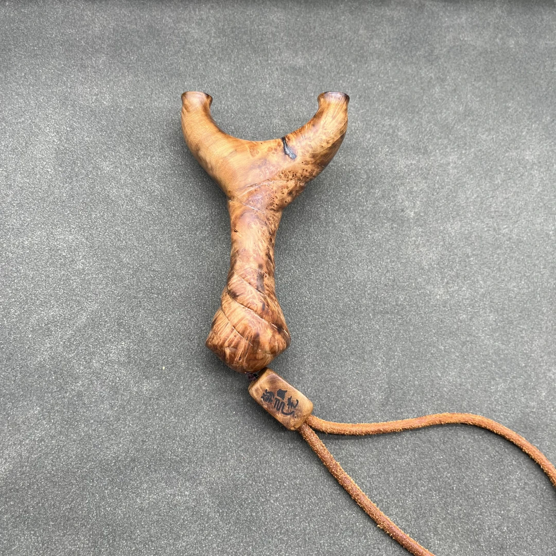 麻梨疙瘩高精准弹弓随形老料风化原叉飞虎扁皮筋手工做作维修高端
